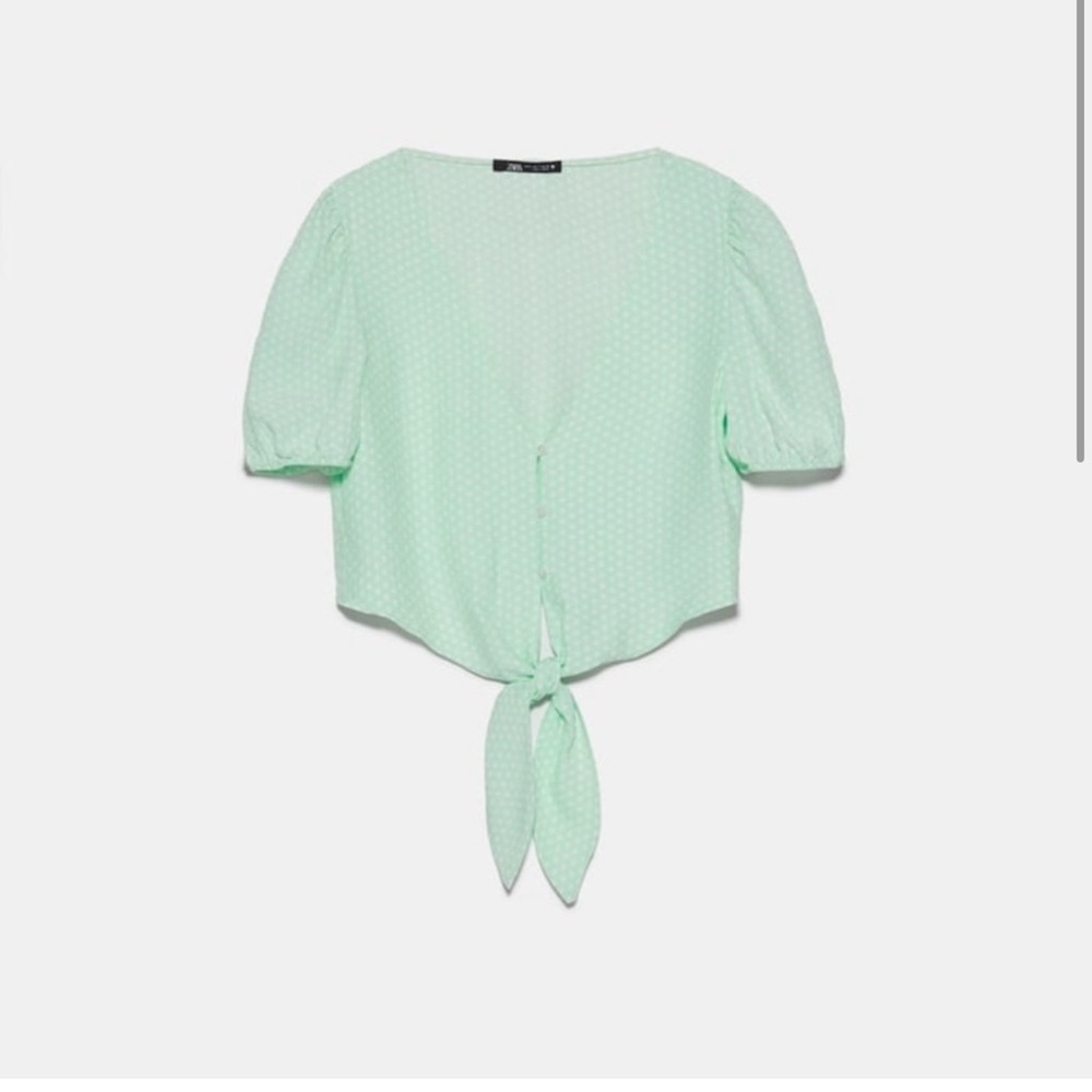 Zara Mint Green Polka Dot Set in XS - Picture 2 of 2